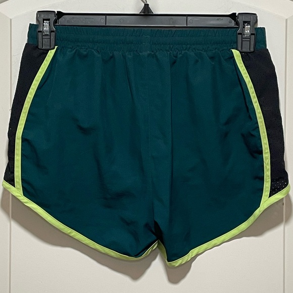 Under Armour Women's Fly By 2.0 Sz Small 3” Teal Black Yellow Running Shorts - Picture 4 of 8